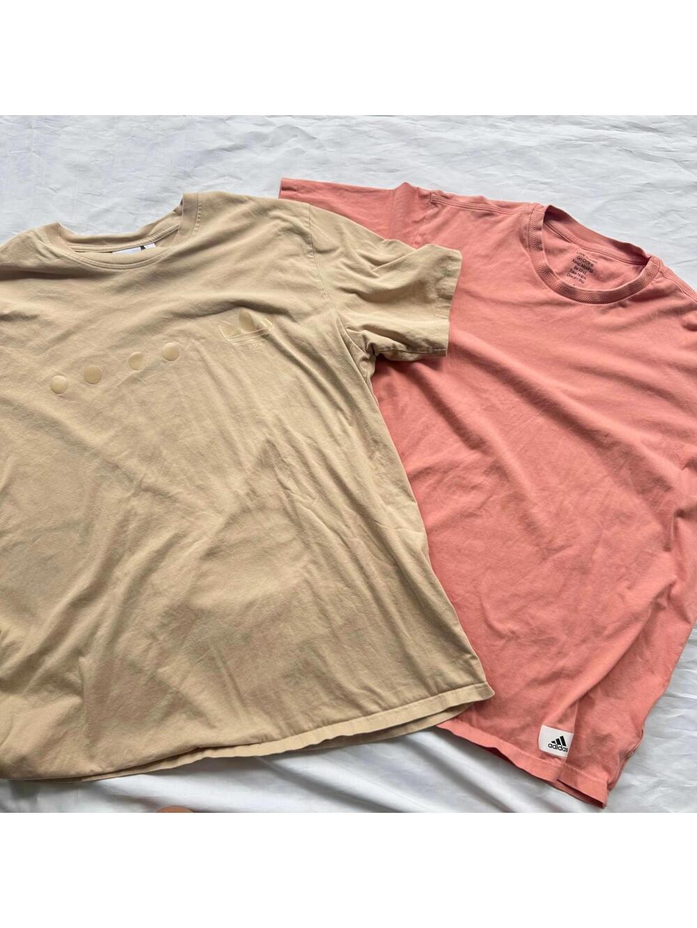 Adidas Mens T-Shirt Set Vintage Look Boxy Oversized XL X Large Casual & Comfy
